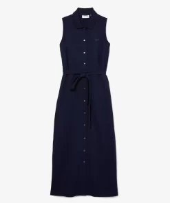 Lacoste Kleider & Röcke>Damen Polokleid Aus Stretch-Baumwoll-Pique Navy Blau 166