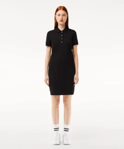 Lacoste Kleider & Röcke>Damen Polokleid Aus Stretch-Baumwoll-Pique Schwarz 031