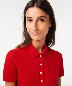 Lacoste Kleider & Röcke>Damen Polokleid Aus Stretch-Baumwoll-Pique Rot 240