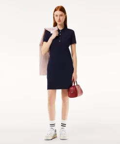 Lacoste Kleider & Röcke>Damen Polokleid Aus Stretch-Baumwoll-Pique Navy Blau 166