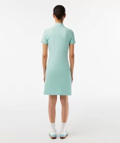 Lacoste Kleider & Röcke>Damen Polokleid Aus Stretch-Baumwoll-Pique Pastille Minzgrun Lgf