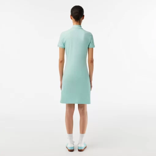 Lacoste Kleider & Röcke>Damen Polokleid Aus Stretch-Baumwoll-Pique Pastille Minzgrun Lgf