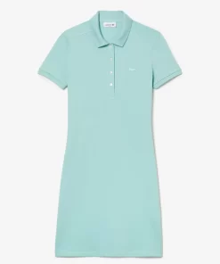 Lacoste Kleider & Röcke>Damen Polokleid Aus Stretch-Baumwoll-Pique Pastille Minzgrun Lgf