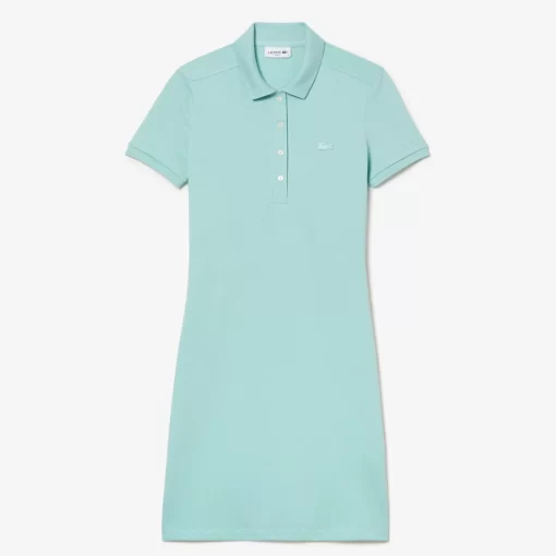 Lacoste Kleider & Röcke>Damen Polokleid Aus Stretch-Baumwoll-Pique Pastille Minzgrun Lgf