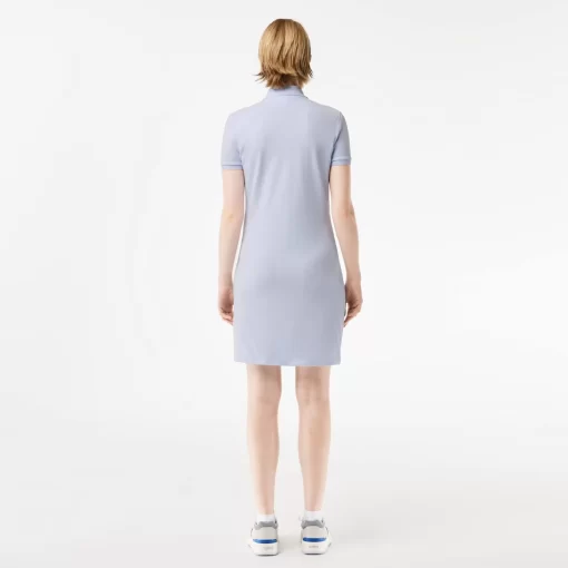 Lacoste Kleider & Röcke>Damen Polokleid Aus Stretch-Baumwoll-Pique Hellblau J2G