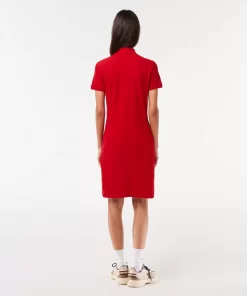 Lacoste Kleider & Röcke>Damen Polokleid Aus Stretch-Baumwoll-Pique Rot 240