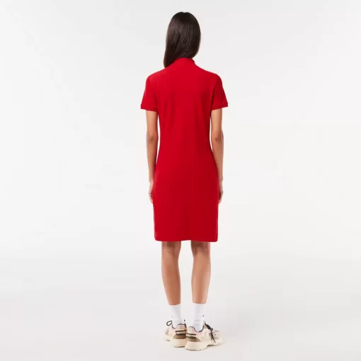 Lacoste Kleider & Röcke>Damen Polokleid Aus Stretch-Baumwoll-Pique Rot 240