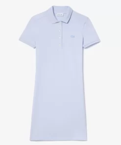 Lacoste Kleider & Röcke>Damen Polokleid Aus Stretch-Baumwoll-Pique Hellblau J2G