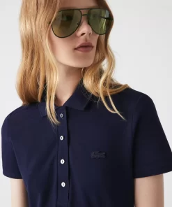 Lacoste Kleider & Röcke>Damen Polokleid Aus Stretch-Baumwoll-Pique Navy Blau 166