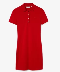 Lacoste Kleider & Röcke>Damen Polokleid Aus Stretch-Baumwoll-Pique Rot 240