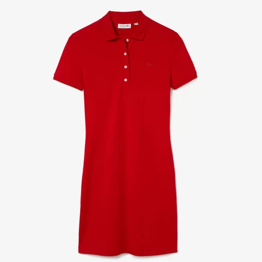 Lacoste Kleider & Röcke>Damen Polokleid Aus Stretch-Baumwoll-Pique Rot 240