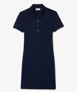 Lacoste Kleider & Röcke>Damen Polokleid Aus Stretch-Baumwoll-Pique Navy Blau 166