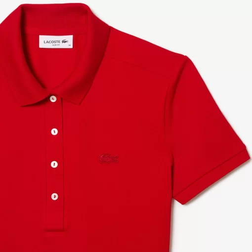 Lacoste Kleider & Röcke>Damen Polokleid Aus Stretch-Baumwoll-Pique Rot 240