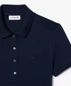 Lacoste Kleider & Röcke>Damen Polokleid Aus Stretch-Baumwoll-Pique Navy Blau 166