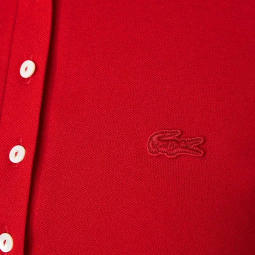 Lacoste Kleider & Röcke>Damen Polokleid Aus Stretch-Baumwoll-Pique Rot 240