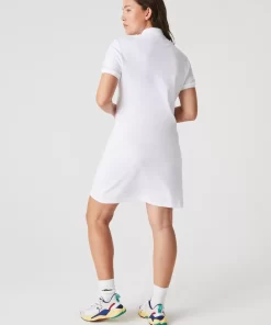 Lacoste Kleider & Röcke>Damen Polokleid Aus Stretch-Baumwoll-Pique Weis 001