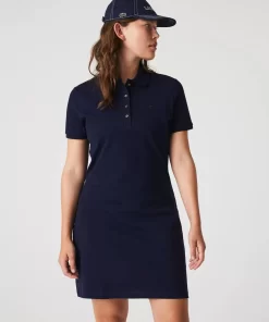 Lacoste Kleider & Röcke>Damen Polokleid Aus Stretch-Baumwoll-Pique Navy Blau 166