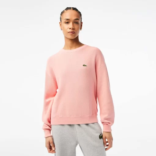 Lacoste Pullover>Damen Rundhalspullover Aus Bio-Baumwolle Wasserlilie Rosa Kf9