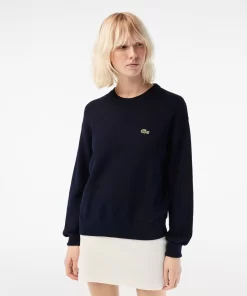 Lacoste Pullover>Damen Rundhalspullover Aus Bio-Baumwolle Navy Blau 166