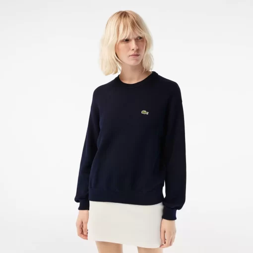 Lacoste Pullover>Damen Rundhalspullover Aus Bio-Baumwolle Navy Blau 166