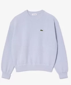 Lacoste Pullover>Damen Rundhalspullover Aus Bio-Baumwolle Hellblau J2G