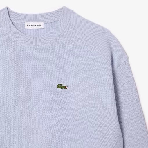 Lacoste Pullover>Damen Rundhalspullover Aus Bio-Baumwolle Hellblau J2G