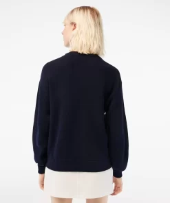 Lacoste Pullover>Damen Rundhalspullover Aus Bio-Baumwolle Navy Blau 166