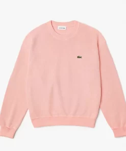 Lacoste Pullover>Damen Rundhalspullover Aus Bio-Baumwolle Wasserlilie Rosa Kf9