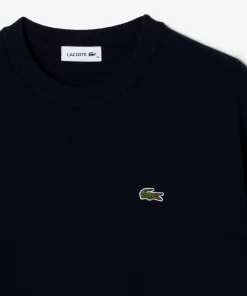 Lacoste Pullover>Damen Rundhalspullover Aus Bio-Baumwolle Navy Blau 166