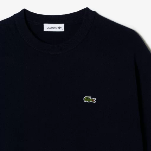 Lacoste Pullover>Damen Rundhalspullover Aus Bio-Baumwolle Navy Blau 166