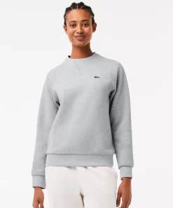 Lacoste Sweatshirts>Damen Rundhals-Sweatshirt Aus Zweiseitigem Pique Heidekraut Grau Cca