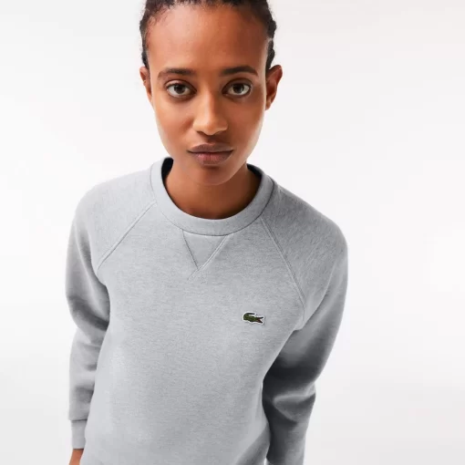 Lacoste Sweatshirts>Damen Rundhals-Sweatshirt Aus Zweiseitigem Pique Heidekraut Grau Cca