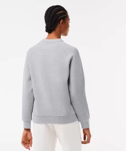 Lacoste Sweatshirts>Damen Rundhals-Sweatshirt Aus Zweiseitigem Pique Heidekraut Grau Cca