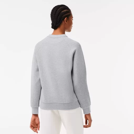 Lacoste Sweatshirts>Damen Rundhals-Sweatshirt Aus Zweiseitigem Pique Heidekraut Grau Cca