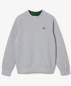 Lacoste Sweatshirts>Damen Rundhals-Sweatshirt Aus Zweiseitigem Pique Heidekraut Grau Cca