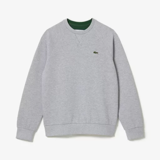 Lacoste Sweatshirts>Damen Rundhals-Sweatshirt Aus Zweiseitigem Pique Heidekraut Grau Cca