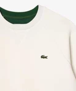 Lacoste Sweatshirts>Damen Rundhals-Sweatshirt Aus Zweiseitigem Pique Weis 70V