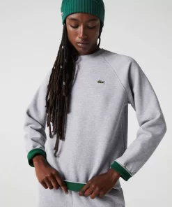 Lacoste Sweatshirts>Damen Rundhals-Sweatshirt Aus Zweiseitigem Pique Heidekraut Grau Cca