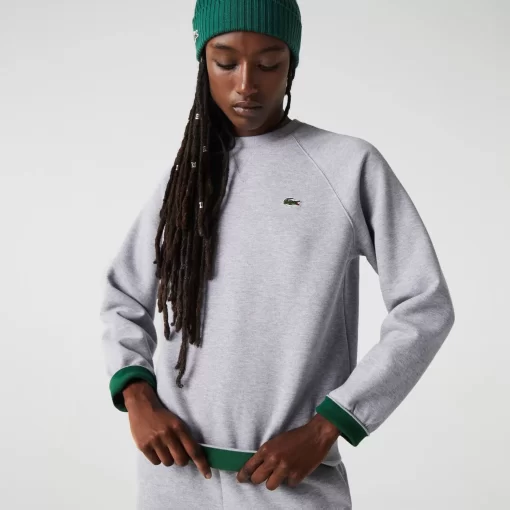 Lacoste Sweatshirts>Damen Rundhals-Sweatshirt Aus Zweiseitigem Pique Heidekraut Grau Cca