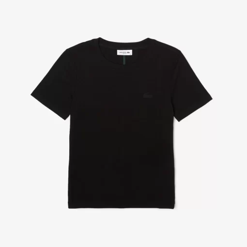 Lacoste T-Shirts>Damen Slim Fit T-Shirt Mit Rundhals Aus Baumwollmischung Schwarz 031