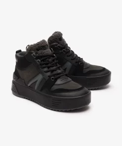 Lacoste Outdoor>Damen Sneakerboots L002 Winter Mid Aus Leder Black / Black 02H