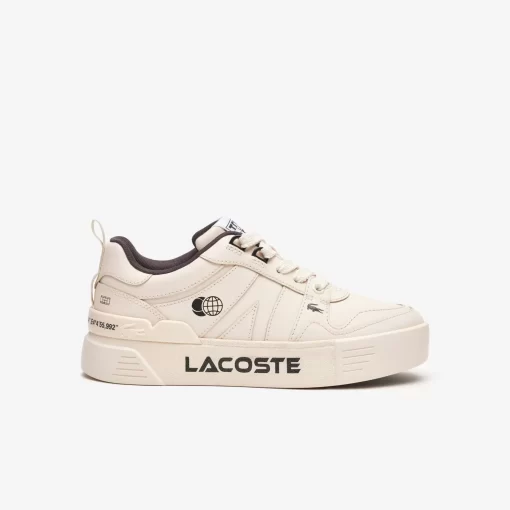 Lacoste Sneakers>Damen Sneakers L002 Aus Leder Mit Logo Off Wht/Blk 2G9