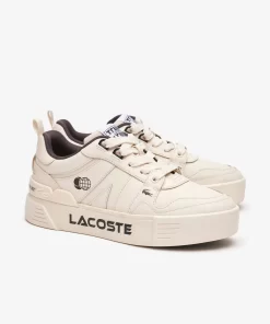 Lacoste Sneakers>Damen Sneakers L002 Aus Leder Mit Logo Off Wht/Blk 2G9