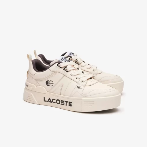 Lacoste Sneakers>Damen Sneakers L002 Aus Leder Mit Logo Off Wht/Blk 2G9