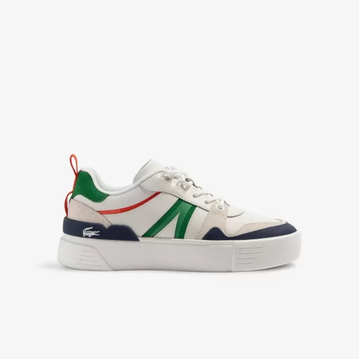 Lacoste Sneakers>Damen Sneakers L002 Aus Leder Und Mesh White/Green 082