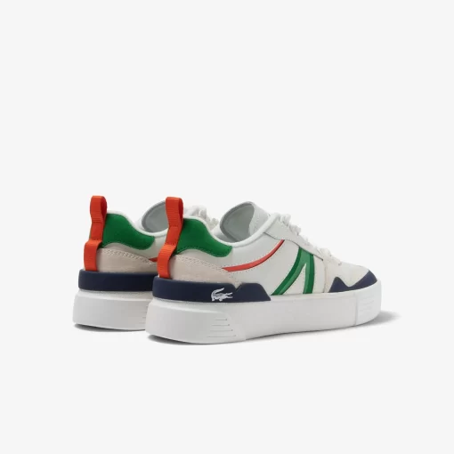 Lacoste Sneakers>Damen Sneakers L002 Aus Leder Und Mesh White/Green 082