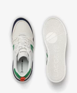 Lacoste Sneakers>Damen Sneakers L002 Aus Leder Und Mesh White/Green 082