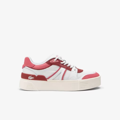 Lacoste Sneakers>Damen Sneakers L002 Evo Aus Leder Und Mesh White/Pink B53