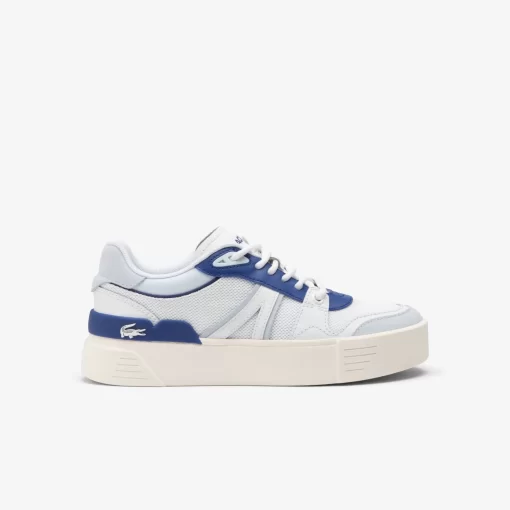 Lacoste Sneakers>Damen Sneakers L002 Evo Aus Leder Und Mesh Wht/Blue 080