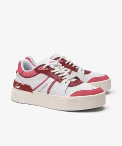 Lacoste Sneakers>Damen Sneakers L002 Evo Aus Leder Und Mesh White/Pink B53